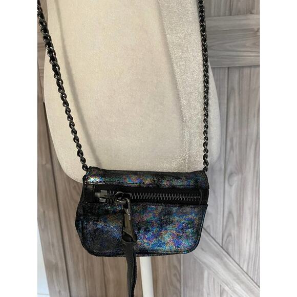 NWT Aimee Kestenberg Down under mini Crossbody iridescent black - Picture 5 of 8